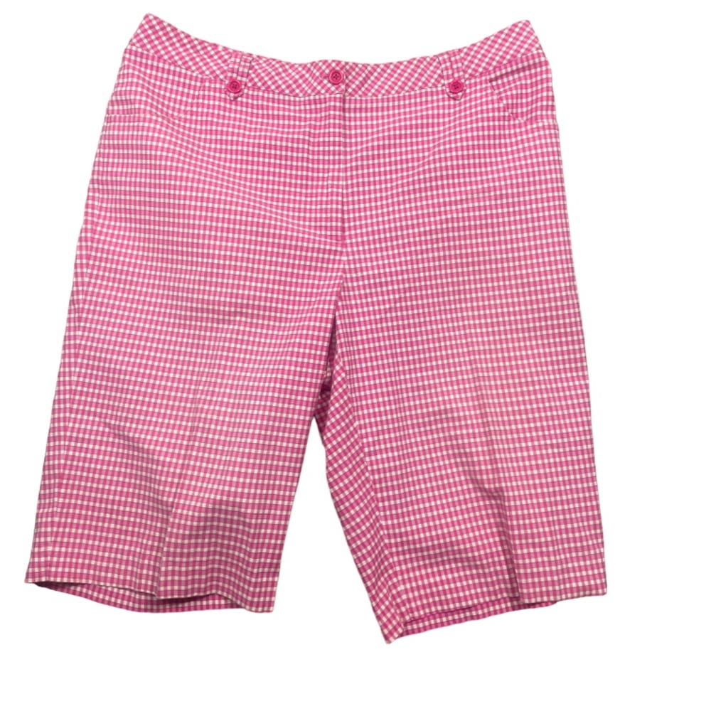 EP 14‎ Shorts Pink White Check Cotton Spandex